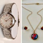 Ferrucci Modern Çelik Kadın Kol Saat+%100Çelik Kolye&Küpe Set Hediye