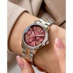 Ferrucci Roma Rakamlı Fonksiyonları Aktif Çelik Kordon&kasa Kadın Kol Saati - Gümüş - Rose Gold - Bordo