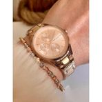 Ferrucci Rose Çelik Şık Kadın Kol Saati+Dorika Bileklik - Rose Gold