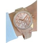 Ferrucci Rose Çelik Taşlı Şık Kadın Kol Saati - Rose Gold