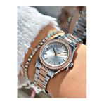 Ferrucci Rose Gold Gümüş Renk Taşlı Model Şık Dizayn Kadın Kol Saati + Bileklik