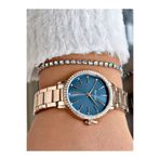 Ferrucci Rose Gold Renk Sade Taşlı Model Garantili Kadın Kol Saati + Bileklik