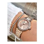 Ferrucci Rose Gold Renk Taşlı Model Sade Kadın Kol Saati + BİLEKLİK