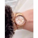 Ferrucci Rosegold Renk Spor Kasa Çelik Kadın Kol Saati+Bileklik Hediyeli