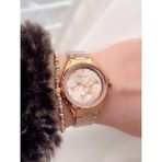Ferrucci Spor Kasa Çelik Kadın Kol Saati+Bileklik - Rose Gold