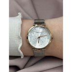 Ferrucci Taşlı Gümüş-Rose Gold Hasır Ferrucci Kadın Kol Saati - Gümüş - Rose Gold