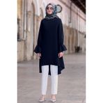 Feryal Büyük Beden Pantolon Tunik Tesettür Takım - Lacivert - 46