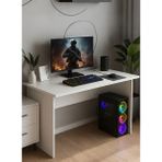 Ferza Mobilya Premium Beyaz Modern Çalışma Masası –oyuncu (Gaming) Ofis Masası (100X75X55 Cm) - 100*75*55