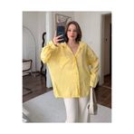 FERZOLAİO Bambu Oversize Sarı Gomlek
