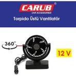 Fesan Carub Torpido Üstü 12 Volt Vantilatör 360 Derece