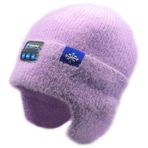 fesoklaf Bluetooth Bere Şapka, Üniseks Kablosuz Bluetooth 5.0 Stereo Kulaklıklı Müzik Şapkası Mikrofon Uyumlu, Arkadaşlar, Aile, Yeni Yıl, Noel ve Doğum Günü için Kış Sporları Hediyeleri, mor, One