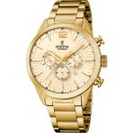 Festina F20633/4 Quartz Kronograflı Çelik Altın Rengi 44 Mm Erkek Kol Saati