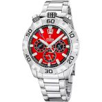 Festina F20743/5 Quartz Chrono Çelik Gri Kırmızı Kadran 10 Atm 45 Mm Erkek Kol Saati