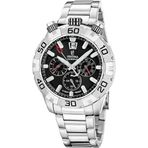 Festina F20743/6 Quartz Kronolu Çelik Gri Siyah Kadran 10 Atm 45 Mm Erkek Kol Saati
