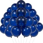 FESTYJOY 12 inç balon 30 cm – lateks doğal | şişme balon helyum | balon | doğum günü, vaftiz, parti için dekorasyon (lacivert 50 adet), BALLON30L