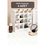 Fesya Home HAKU 4 Adet 4 Bölmeli Organizer Seti – Makyaj Malzemeleri ve Takı Düzenleyici