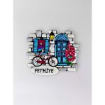 Fethiye Polyester Kabartmalı Magnet 7X6,5 Cm Şehir Magneti Dekoratif Hediyelik Buzdolabı Süsü (Kod:1261)