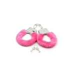 Fetiş Fantezi Pembe Peluşlu Metal Kelepçe