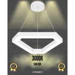 Fetta (Beyaz Kasa, Sarı Işık) Ledli Modern Sarkıt Linear LED Avize Salon Mutfak Oturma Odası Yatak Odası Antre Hol LED