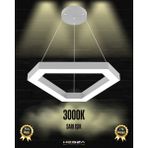 Fetta (Gri Kasa, Sarı Işık) Ledli Modern Sarkıt Linear LED Avize Salon Mutfak Oturma Odası Yatak Odası Antre Hol LED