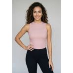 Fevien Kadın Pamuklu Kaşkorse Kalın Askılı Bisiklet Yaka Önü Yazı Baskılı Esnek Dar Kesim Slim Fit Spor ve Günlük Atlet - Pudra