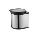 Fevito Banyo, Mutfak Dolabı Içi 11 Litre Metal Çöp Kovası – Krom Tezgah Altı Çöp Kovası