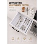 Fevito Çekmece Içi Kaşıklık Organizer Bölmeli Mutfak Düzenleyici Beyaz S-11030
