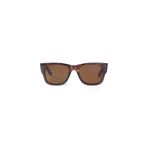 Fevron Leopar Desen Retro Köşeli Kemik Çerçeve Kalın Sap Unisex UV400 Vintage Retro Güneş Gözlüğü