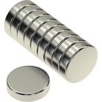 Feya Mıknatıs Yuvarlak Neodyum Mıknatıs 20mm X 5mm, 2 Adet Güçlü Mıknatıs, N35 Kalitesinde 20mm X 5mm Yuvarlak Magnet