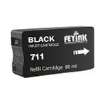 Feyink® HP 711 Black (K) Orijinal Mürekkep Dolumlu Feyink Kartuş 300 ml Siyah, Uyumlu Makineler: T120, T520