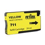 Feyink® HP 711 Yellow (Y) Orijinal Mürekkep Dolumlu Feyink Kartuş 300 ml Sarı, Uyumlu Makineler: T120, T520