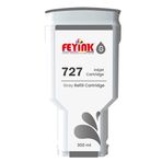 Feyink® HP 727 Gray (G) Orijinal Mürekkep Dolumlu Feyink Kartuş 300 ml Gri, Uyumlu: HP DesignJet T795, T1300, T1200, T2300
