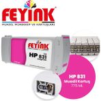 Feyink® Hp 728 Magenta 300 Ml. Kırmızı Orijinal Mürekkep Dolumlu Feyink Kartuş Uyumlu Makineler: T730, T830