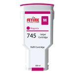 Feyink® Hp 745 Magenta (M) Orijinal Mürekkep Dolumlu Feyink Kartuş 300 ml Kırmızı, Uyumlu Makineler: Z2600, Z5600