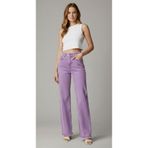 Feyna Straight Kalıp Pembe Paçası Püsküllü Kadın Denim Pantolon