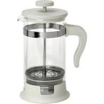 Feyza Design 1 Lt Paslanmaz Çelik French Press, Şık ve Dayanıklı Tasarım - Seçenek 1 - Ahşap - Beyaz