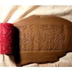 Feyza Design 10 cm Akrep Insan Seramik ve Polymer Kil Desenli Oklava Doku Silindiri - Antrasit