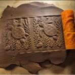 Feyza Design 10 cm Kaplumbağa Seramik ve Polymer Kil Desen Oklava Doku Rulosu - Antrasit