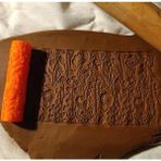 Feyza Design 10 cm Seramik ve Polymer Kil Doku Rulosu, Desen Okulaması Merdane - Antrasit