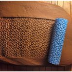 Feyza Design 10 cm Seramik ve Polymer Kil Doku Rulosu, Oklava Deseni - Antrasit
