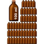 Feyza Design 100 ml Amber Cam Şişe, 50 Adet, Mantar Tıpalı, Kahverengi, Yarımlı Ürün - Altın
