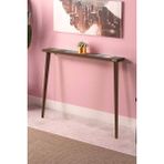 Feyza Design 102X12CM Ceviz Dresuar, Ahşap ve Traverten Taş Detaylarıyla - Ahşap - Bej - Siyah