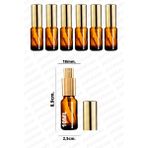 Feyza Design 10ML Altın Renkli Metal Sprey Şişe Seti, Sızdırmaz Amber Cam Paket