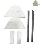 Feyza Design 12 Kademeli Mıknatıslı Cam Silme Aparatı Yedek Keçe ve Lastik Seti - Seçenek 1