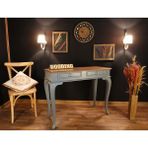 Feyza Design 120 cm Masif Gri Naturel Çekmeceli Dresuar, Şık ve Kullanışlı Tasarım - Altın - Gri