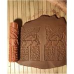 Feyza Design 15 cm Doku Rulosu, Seramik ve Polymer Kil Desenli Oklava - Antrasit