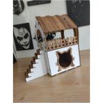 Feyza Design 2 Katlı Merdivenli Kedi Evi, Modern ve Şık Tasarım, Rahat Yaşam Alanı - Seçenek 1