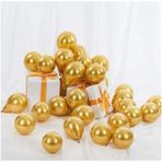 Feyza Design 20 Adet Altın Krom Balon - 12 Inç Hobi ve Parti Malzemeleri - 0,5 x 9 cm - Acem Lalesi Sarısı