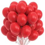 Feyza Design 20 Adet Pastel Kırmızı Balon - Doğum Günü Parti Malzemeleri - 52X38 AMERİKAN SERVİSİ 35X35 PEÇETELER - 001-Renkli