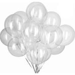 Feyza Design 20 Adet Şeffaf Balon - Doğum Günü Konsepti ve Parti Malzemeleri - 52X38 AMERİKAN SERVİSİ 35X35 PEÇETELER - 001-Renkli